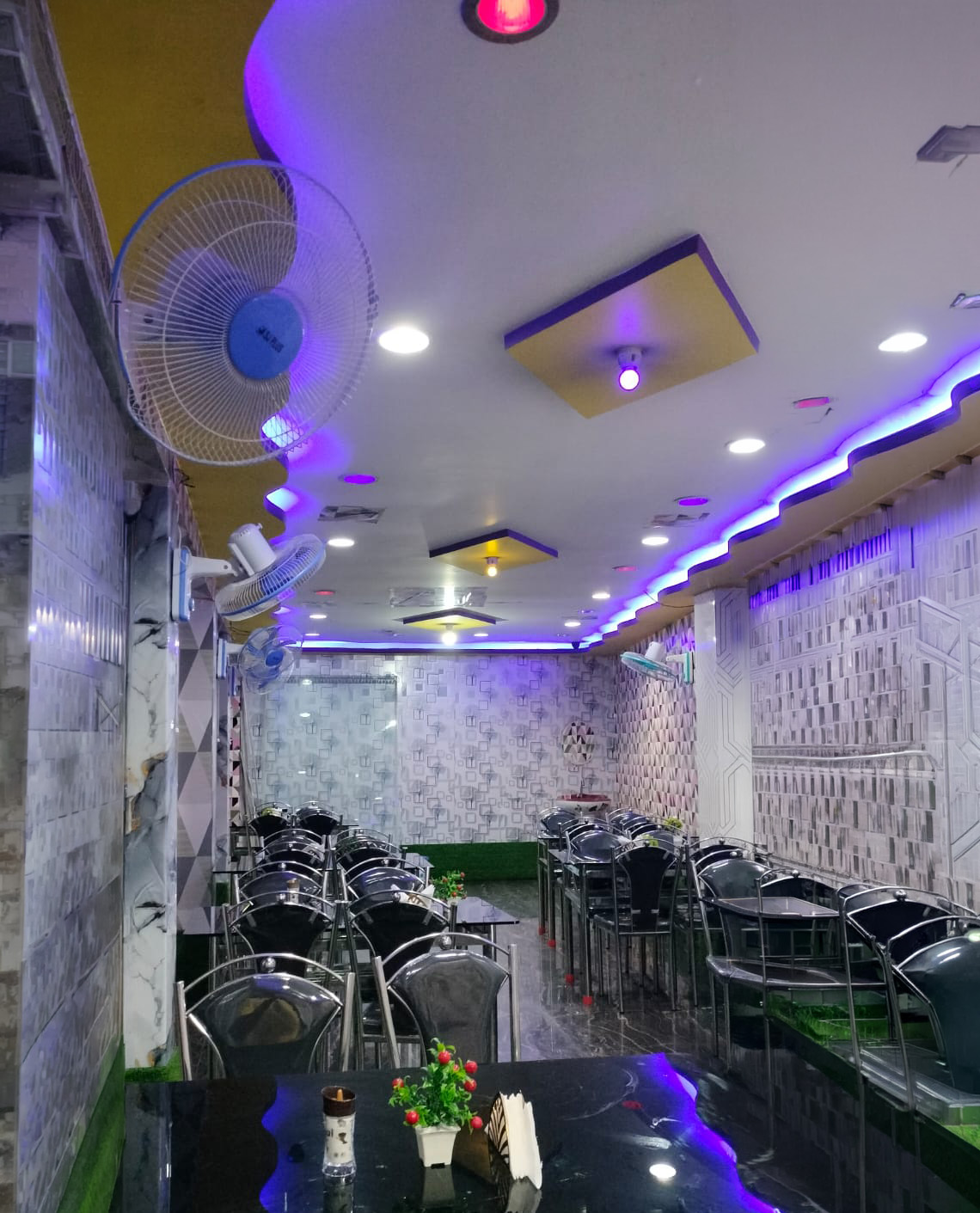 Restaurant dining area with elegant seating